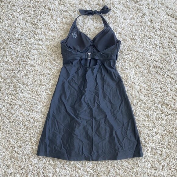 Athleta Tara Halter Tankini Swim Dress Black Underwire 492068 Women's 34 B/C - Picture 4 of 8